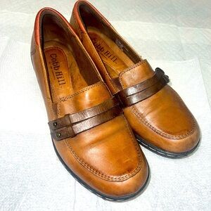 Cobb Hill  New Balance Deidre Leather Loafer Slip On Women's 7 M Brown CAF02